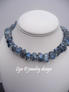 AQUA AURA QUARTZ with TOHO SEED BEADS.